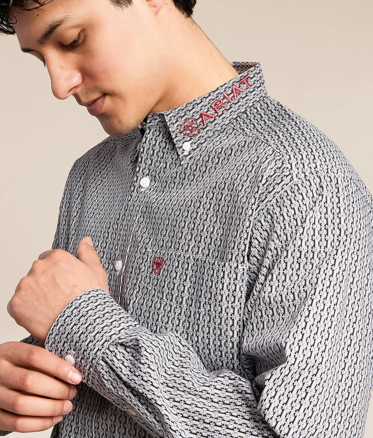 Tops | Ariat Team Ward Classic Western Shirt Black Red