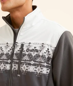 Hooey Tech Fleece Aztec Jacket Black White New