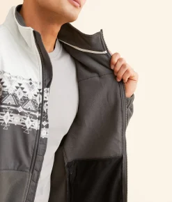 Hooey Tech Fleece Aztec Jacket Black White New