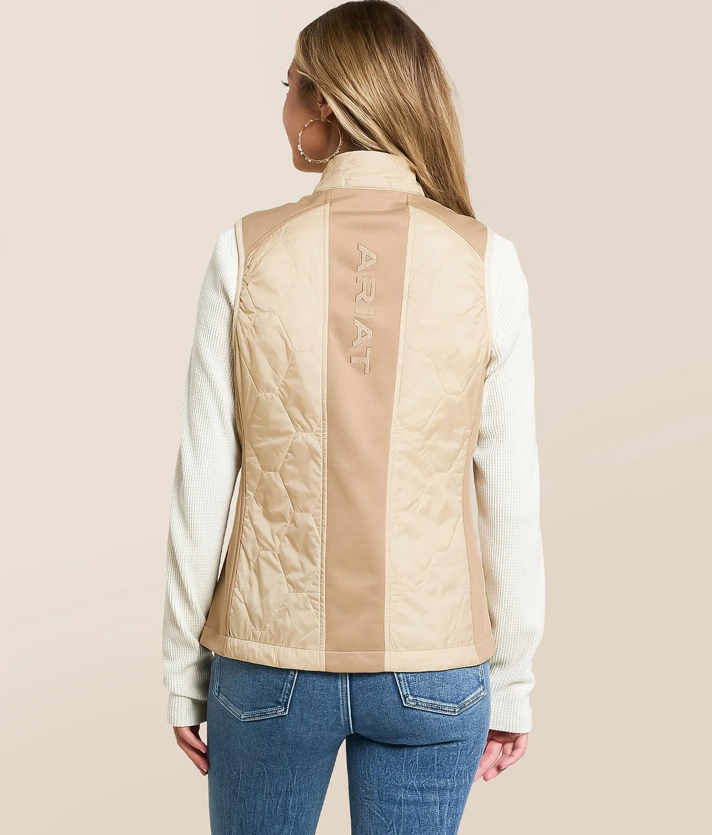 Tops|Coats & Jackets | Ariat TEK Fusion Insulated Vest Almond Milk Savannah Tan