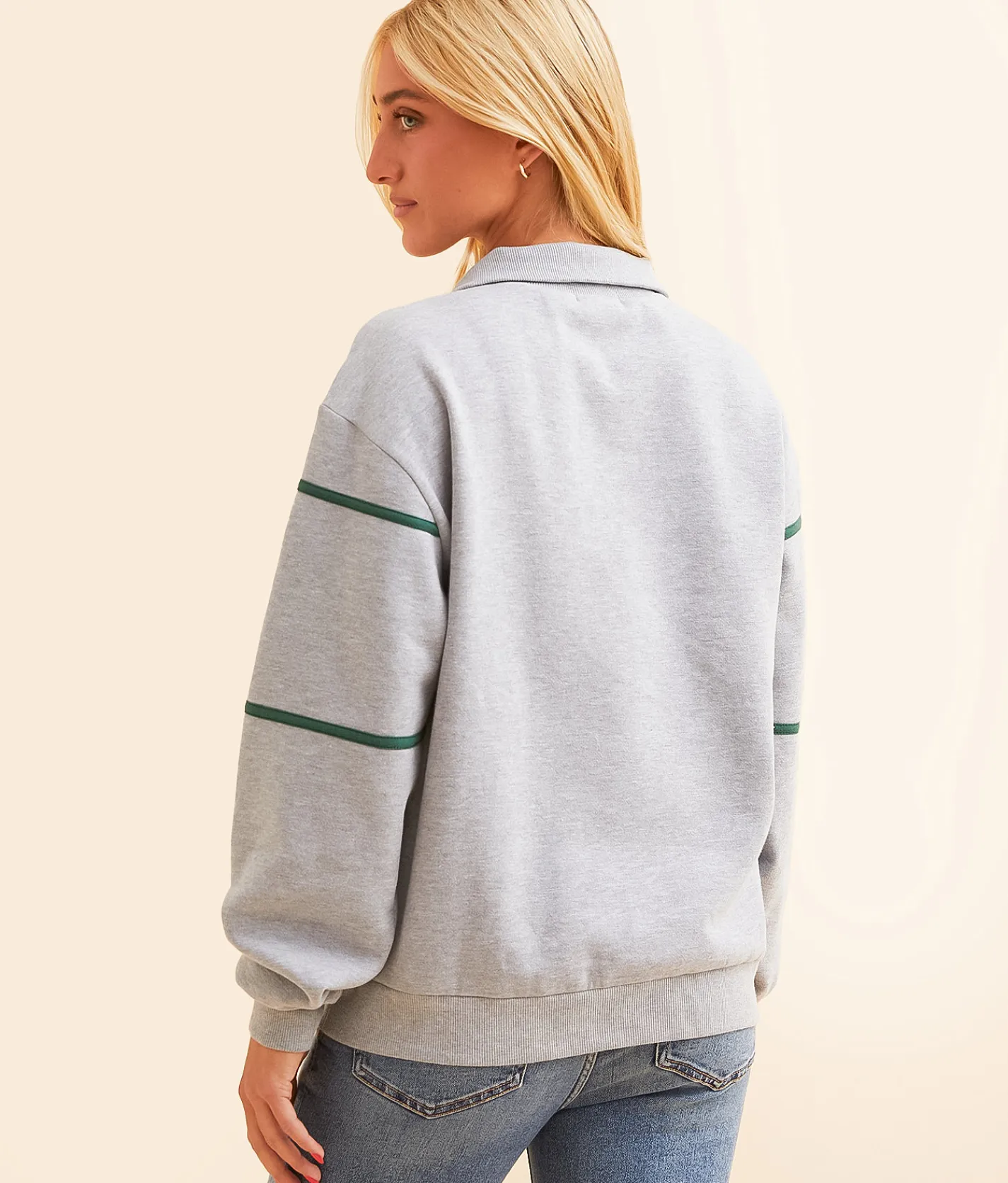 Modish Rebel Telluride Quarter Zip Pullover Heather Grey Outlet