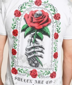 Sullen Tempest Rose T-Shirt White Lt Grey Crystal Was Discount