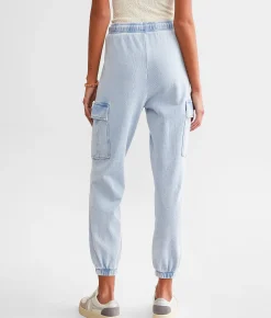Z Supply Tempo Knit Cargo Jogger Washed Indigo Discount