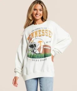 Gameday SOCIAL® Tennessee Oversized Pullover White Clearance