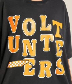 Tops | Gameday SOCIAL® Tennessee Volunteers Oversized T-Shirt Black
