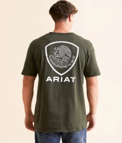 Ariat Tenochtitlan Shield T-Shirt Forest Night Sale