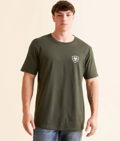 Ariat Tenochtitlan Shield T-Shirt Forest Night Sale