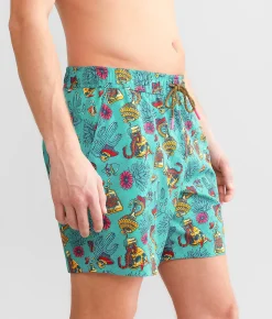 Bottoms|Swimwear | Sullen Tequila Pardy Stretch Swim Trunks Multi Colored