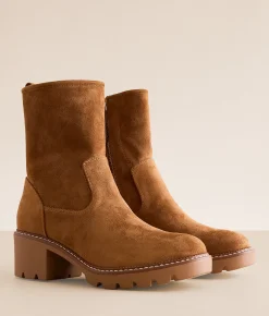 Mia Tessei Lug Ankle Boot Cognac Sale