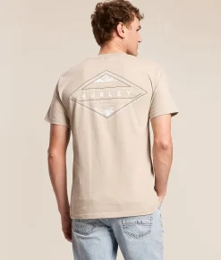 Hurley Tether T-Shirt Silver Grey Logan Discount