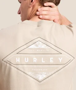 Hurley Tether T-Shirt Silver Grey Logan Discount