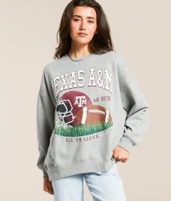 Tops | Gameday SOCIAL® Texas A&M Aggies Pullover Heather Grey