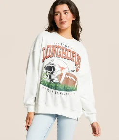 Tops | Gameday SOCIAL® Texas Longhorns Oversized Pullover White