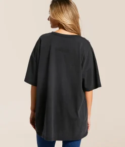 Gameday SOCIAL® Texas Longhorns Oversized T-Shirt Washed Black