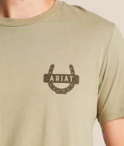 Ariat Texmex Horse Shoe T-Shirt Winter Twig Sale