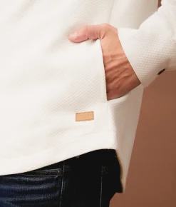 Tops | Outpost Makers Textured Athletic Knit Shirt White