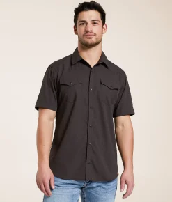 Tops | Gentry County Textured Athletic Shirt Java