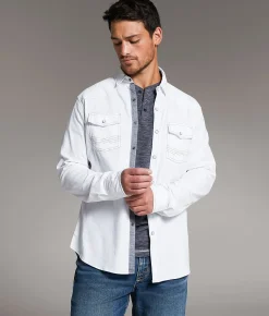 BKE Textured Athletic Stretch Shirt White Online