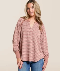 Tops | Daytrip Textured Crochet Top Mauve