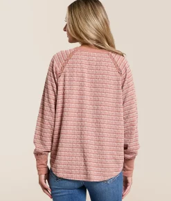Tops | Daytrip Textured Crochet Top Mauve