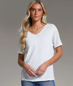 Tops | BKE Textured Dolman Top White