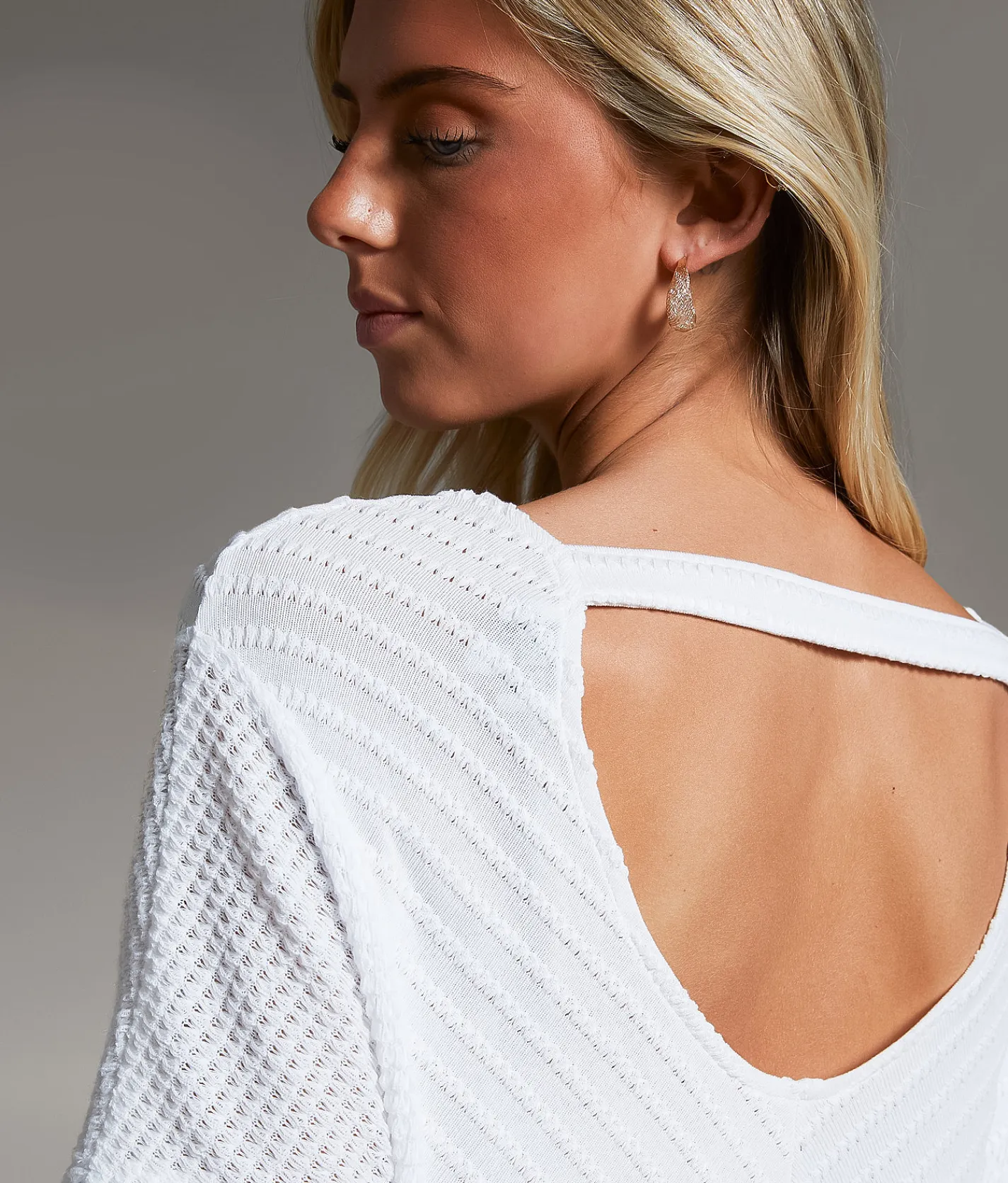 Tops | BKE Textured Dolman Top White