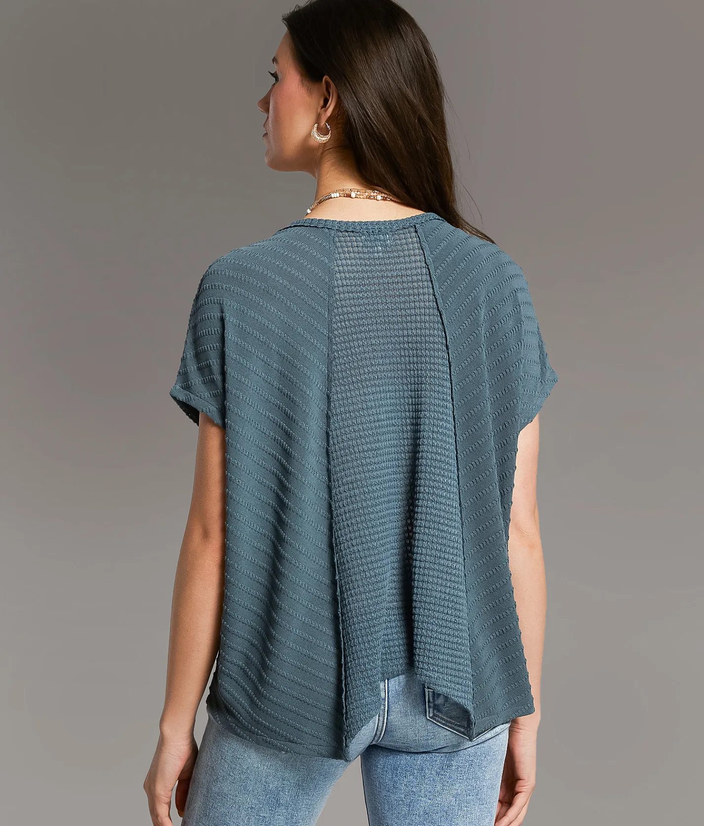 Tops | BKE Textured Dolman Top Dark Slate