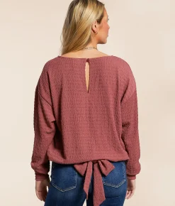 Tops | Daytrip Textured Dolman Top Deco Rose