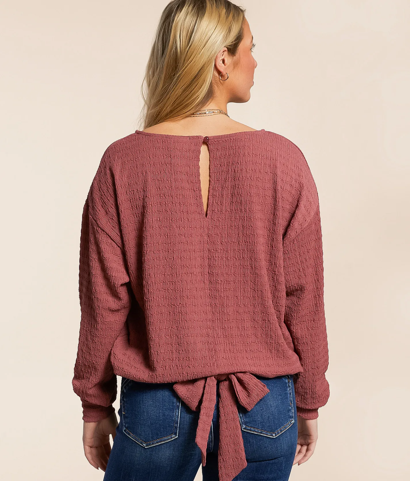 Tops | Daytrip Textured Dolman Top Deco Rose