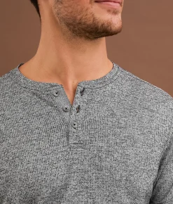 Outpost Makers Textured Henley Black