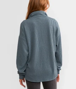 BKE Textured Henley Chili Pepper Best