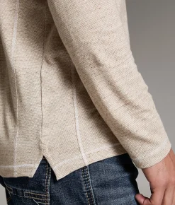 Tops | BKE Textured Henley White Light Grey