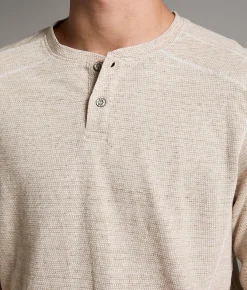 Tops | BKE Textured Henley White Light Grey