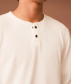 Outpost Makers Textured Henley White Sale