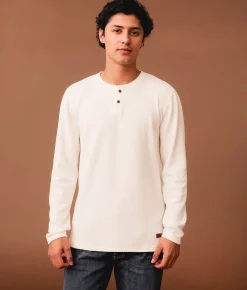 Outpost Makers Textured Henley White Sale