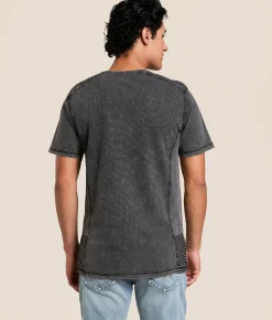 Tops | Buckle Black Textured Henley Black
