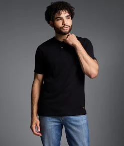 Outpost Makers Textured Henley Black Sale