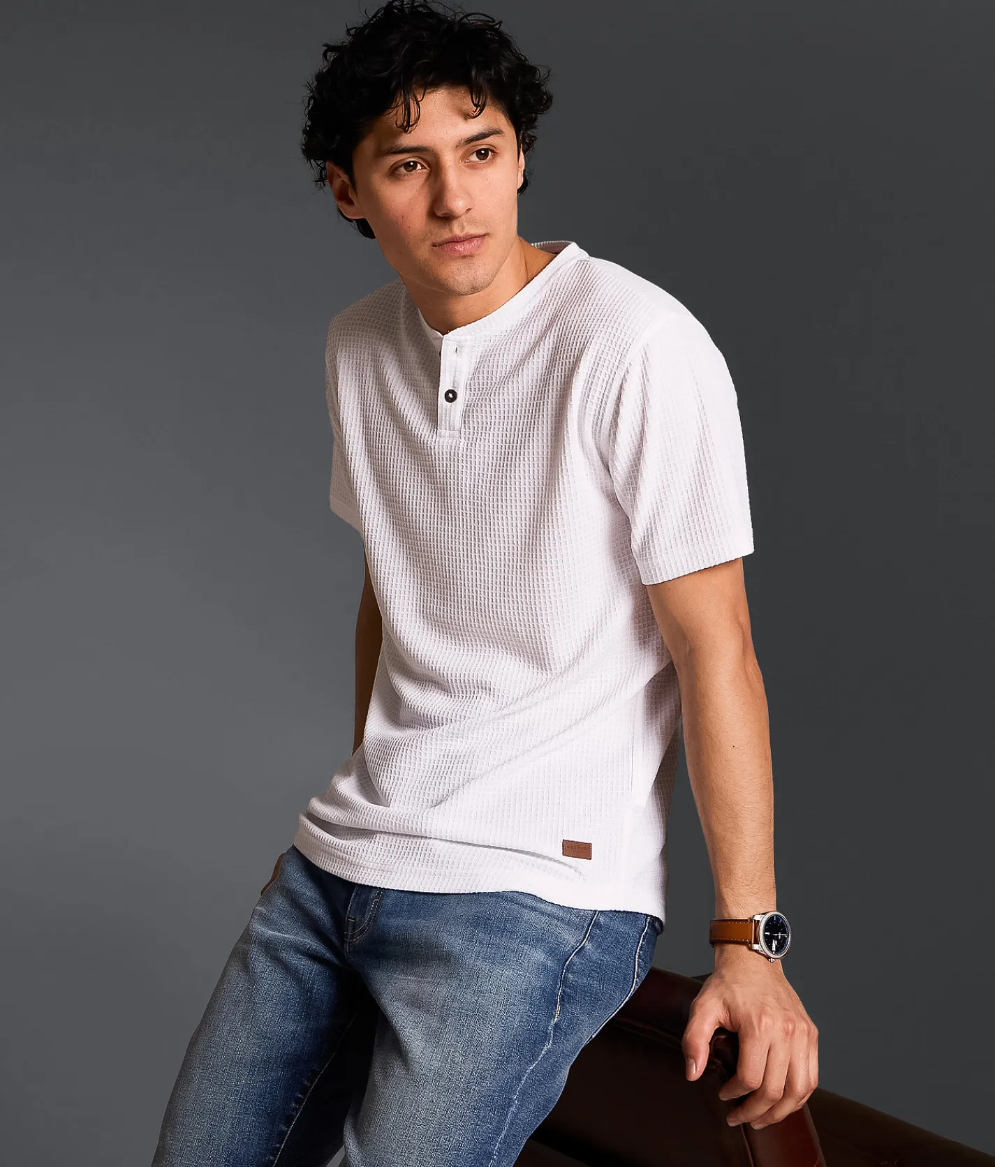 Tops | Outpost Makers Textured Henley White