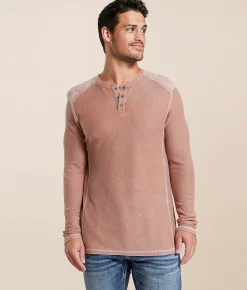 Buckle Black Textured Henley Baked Clay Best