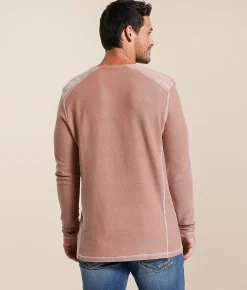 Buckle Black Textured Henley Baked Clay Best