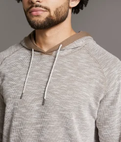 BKE Textured Hoodie Walnut White Best