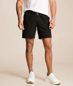Bottoms|Shorts | Departwest Textured Hybrid Short Black