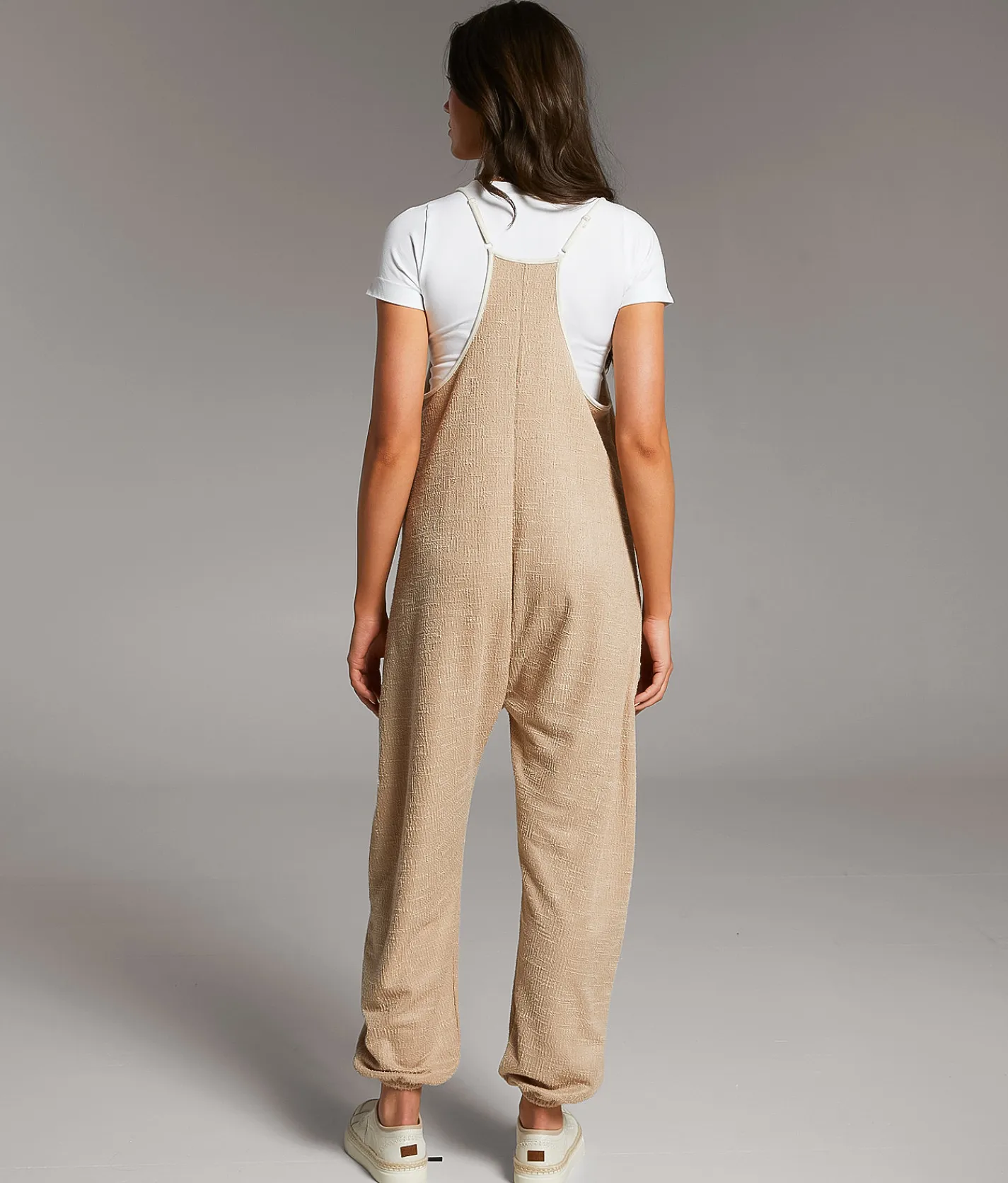 Rompers & Jumpsuits | BKE Textured Jumpsuit Taupe Natural