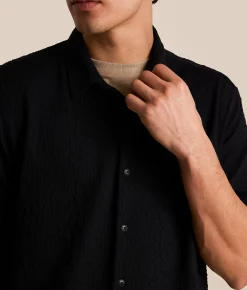 Tops | Nova Industries Textured Knit Shirt White