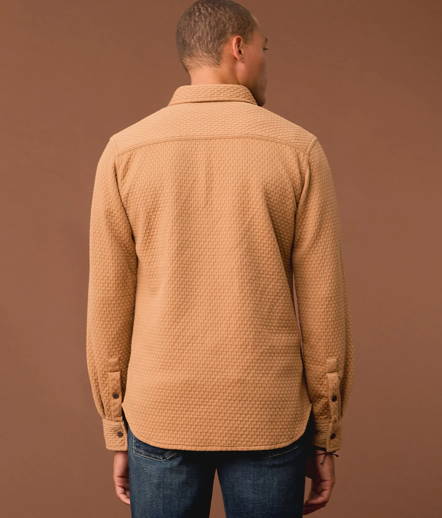 Tops | Outpost Makers Textured Knit Sdard Shirt Tan