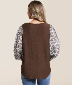 Tops | Daytrip Textured Knit Top Brown