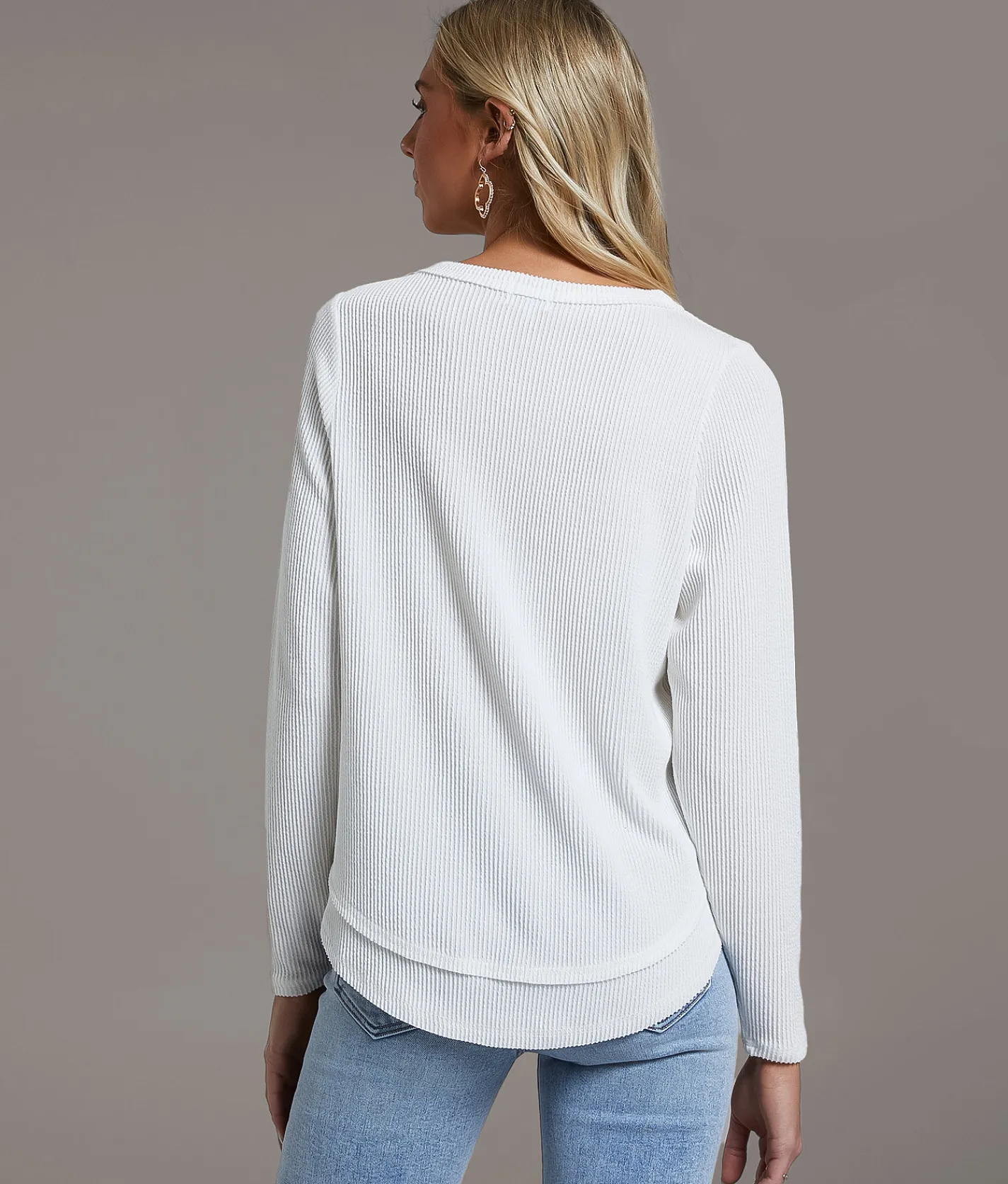 Tops | BKE Textured Knit Top Off White
