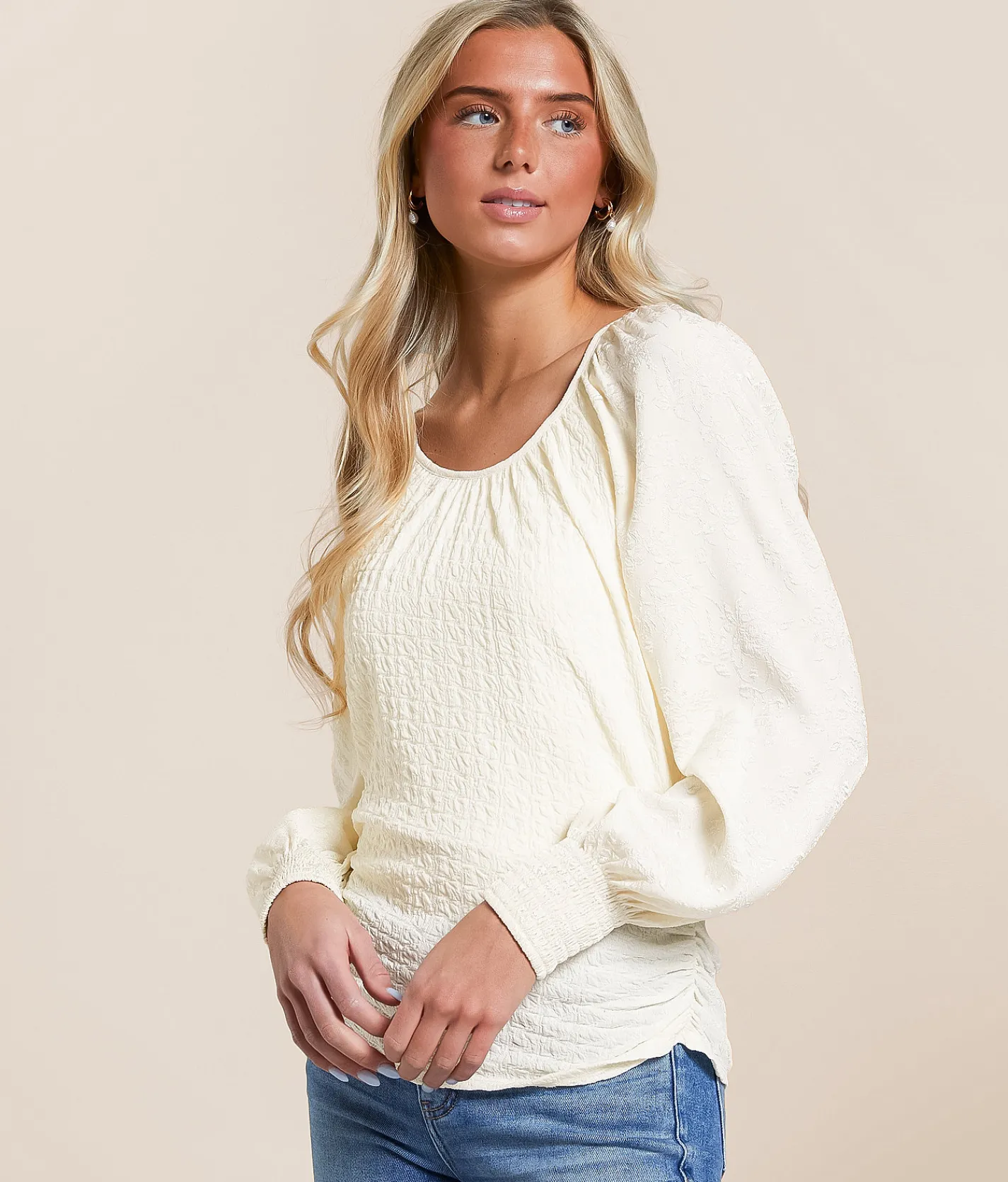 Tops | Daytrip Textured Knit Top Cream