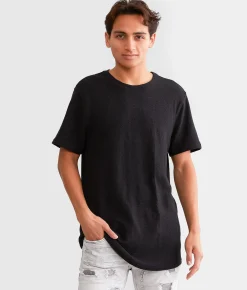 Nova Industries Textured Knit T-Shirt Silver Blue Clearance