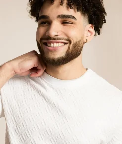 Nova Industries Textured Knit T-Shirt White